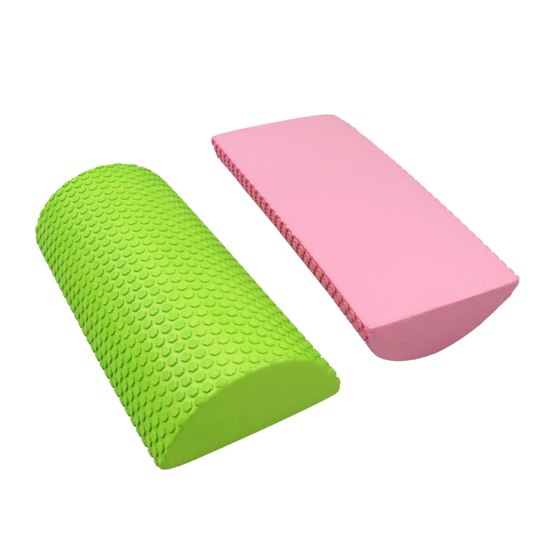 30cm/45cm Half Round EVA Massage Foam Roller Yoga Pilates Fitness Equipment Balance Pad Yoga Blocks With Massage Floating Point