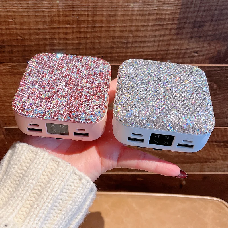 Makeup Mirror Power Bank Usb Fast Charging Power Cord Led Display For