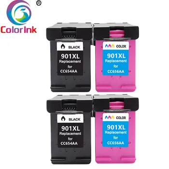 

ColoInk 901 XL Ink Cartridge Replacement for HP 901XL for HP901 Officejet 4500 J4500 J4540 J4550 J4580 J4640 J4680c for hp901