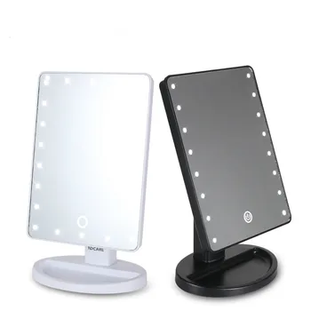 

LED Touch Screen 22 Light Makeup Mirror Desktop Make up 10X Magnifying beauty Vanity Mirror lighting Detachable/Storage Base