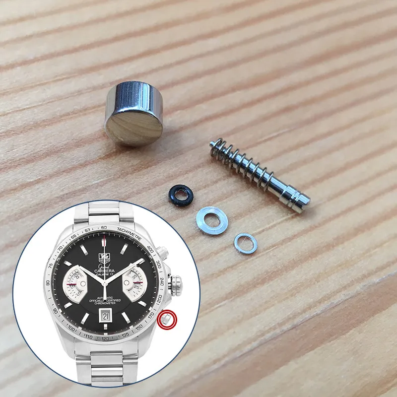 Pulsante Pusher Impermeabile In Acciaio Per Orologio Tag Heuer Grand Carrera Cav511 43Mm