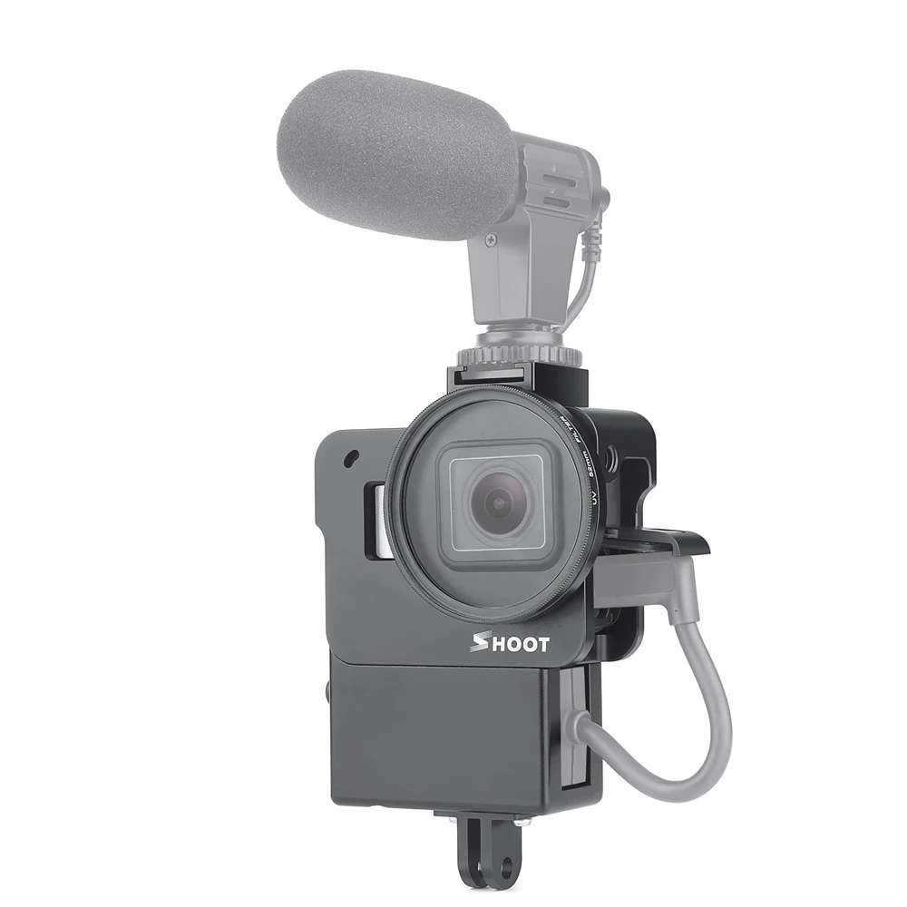 Protective Vlogging Cage Case for GoPro Hero 7 6 5 Black Mount for