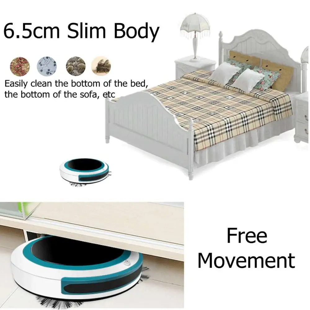 Automatic Smart Robot Vacuum Cleaner Mopping Sweeping Suction Cordless Auto Dust Sweeper Machine Anticollision for Home Cleaning