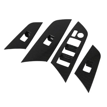 

For TOYOTA Prius 2019 Left Hand Drive 4PCS ABS Car Interior Door Window Lift Glass Switch Buttons Cover Molding Car Styling