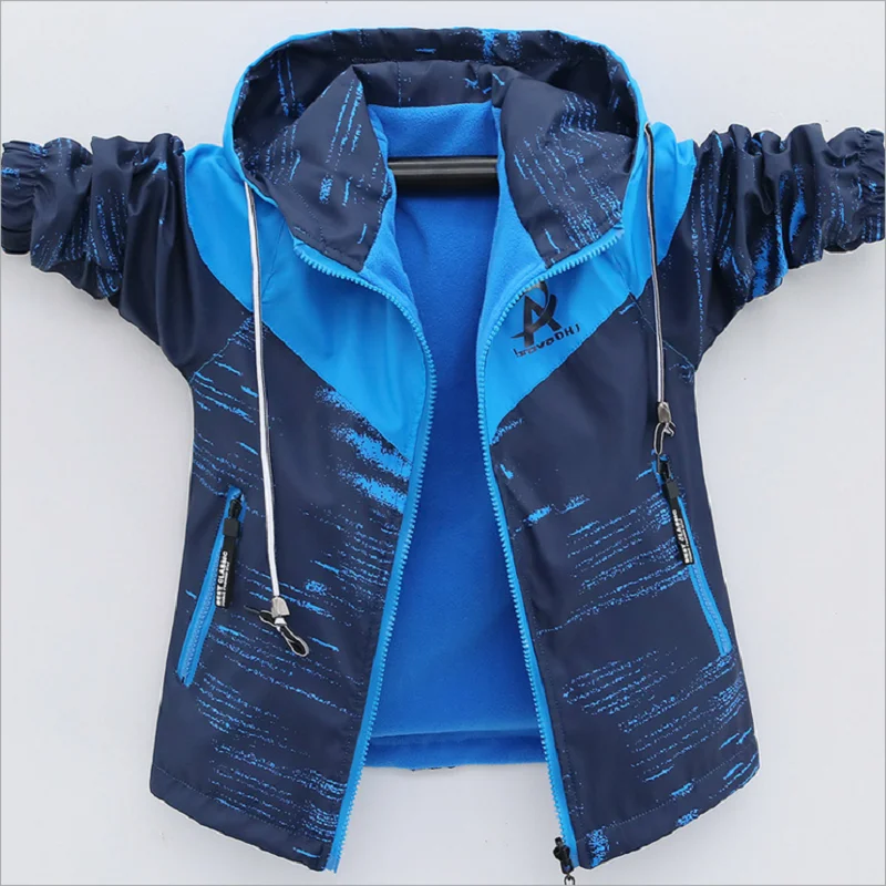 Veste Coupe Vent En Polaire Pour Garcon Manteau De Sport Chaud Des Deux Cotes Pour Adolescent Coupe Vent Automne Aliexpress