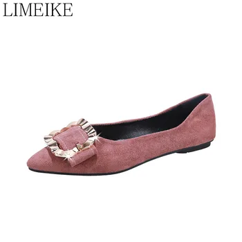 

LIMEIKE Women Shoes Spring Fashion Casual Shoes Flat shoes Women Summer Pointed Dress Shoes Woman Loafers ladies Shoes