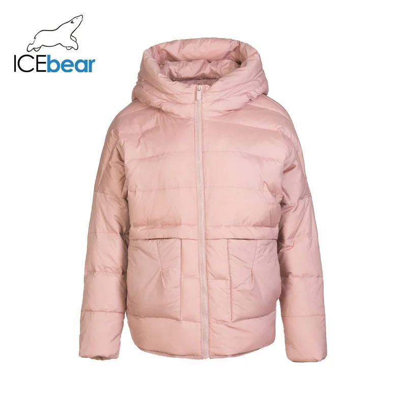 ICEbear зимний женский пуховик высокого качества теплая Женская куртка Брендовая женская одежда D4YY83013Y