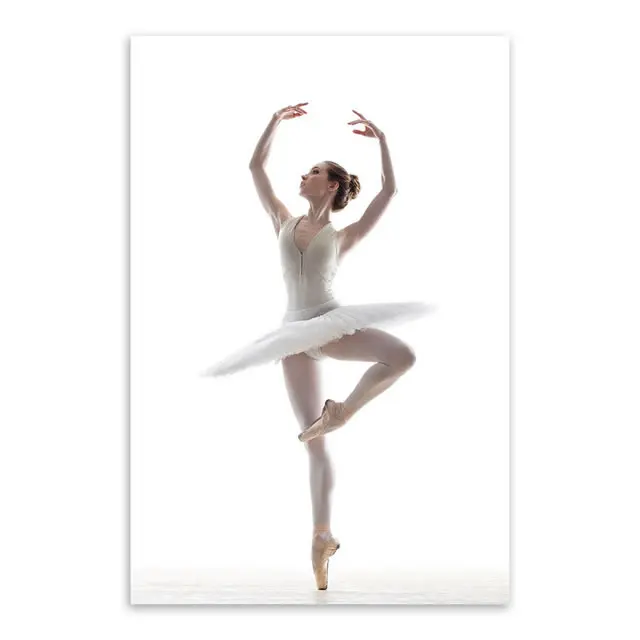 Современные различные движения балета белые фото художественные принты плакат Настенная картина холст картина без рамки балерина домашний декор - Цвет: 05