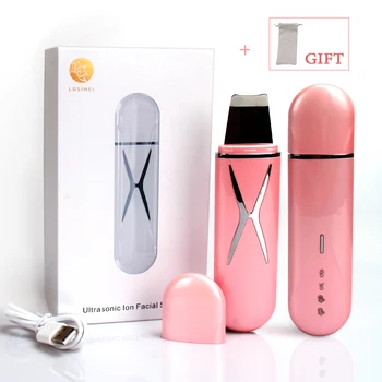 

Ultrasonic Scrubber Deep Face Cleansing Brush Blackhead Remover Pore Cleanser & Exfoliator Comedone Facial Skin Lifting Tool