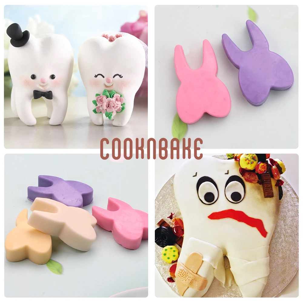 COOKNBAKE зуб силиконовая форма для печенья Кондитерские выпечки 6 отверстий зубы торт декоративная форма 3D Мыло Конфеты Шоколад кубик льда лоток