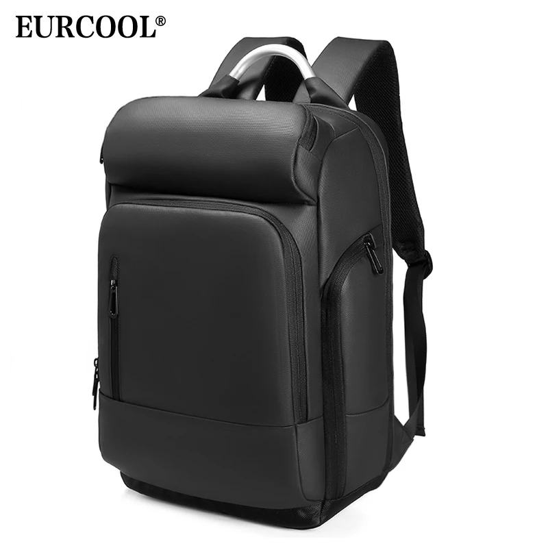 Casual Backpack MenS Casual Contrast Color Backpack Large Capacity Business Computer Bag Usb Charging Travel 