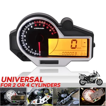 

Universal Motorcycle Odometer For 1,2,4 Cylinders Tachometer ATV LCD Digital Speedometer Odometer For BMW KAWASAKI SUZUKI HONDA
