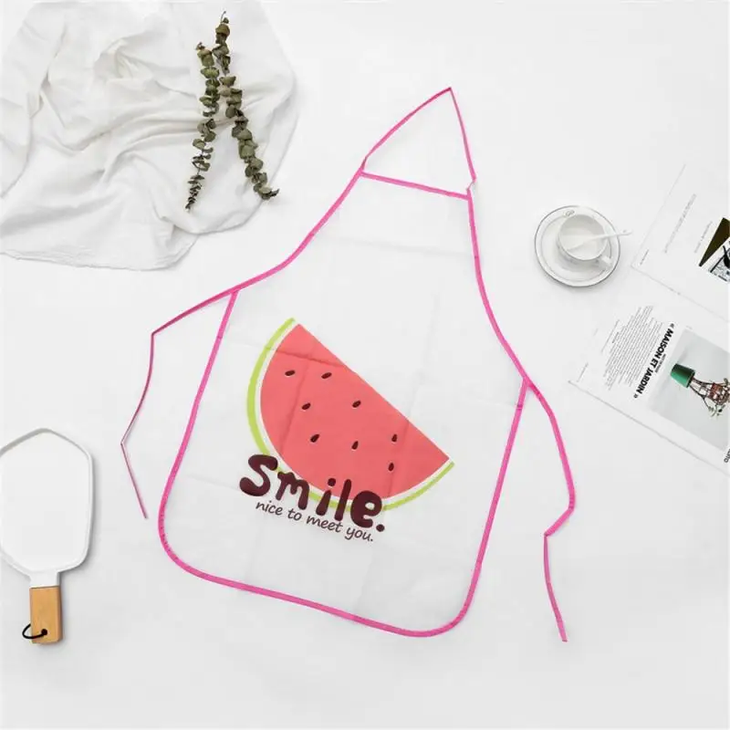 New Fruits Apron Sleeveless Waterproof Anti-oil Aprons Kitchen Cooking Waist Bib Creative Women Apron For Kitchen