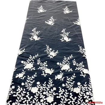 

Beautiful flower embroidery nigerian Lace Fabric 2019 High Quality Lace Wedding African lace Fabric f191102