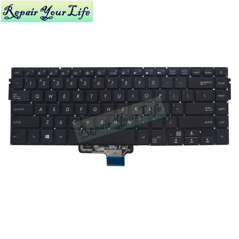 Teclado do Portátil para Asus Vivobook Inglês 0knb0-4626us00 Aexkgu01010 9z.ndxbq.401 Nsk-wk4bq Preto Backlight 15 X510uq uk Eua - Imagem 4