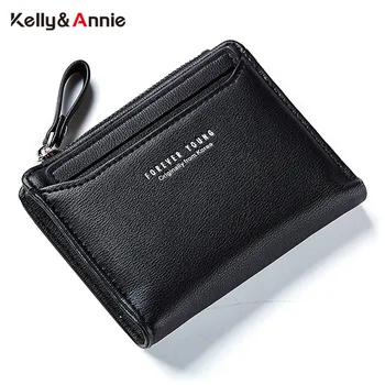 

Individual ID Card Holder Wallet Women Leather Zipper Coin Purse Ladies Purses Forever Young Designer Female Wallet Carteira