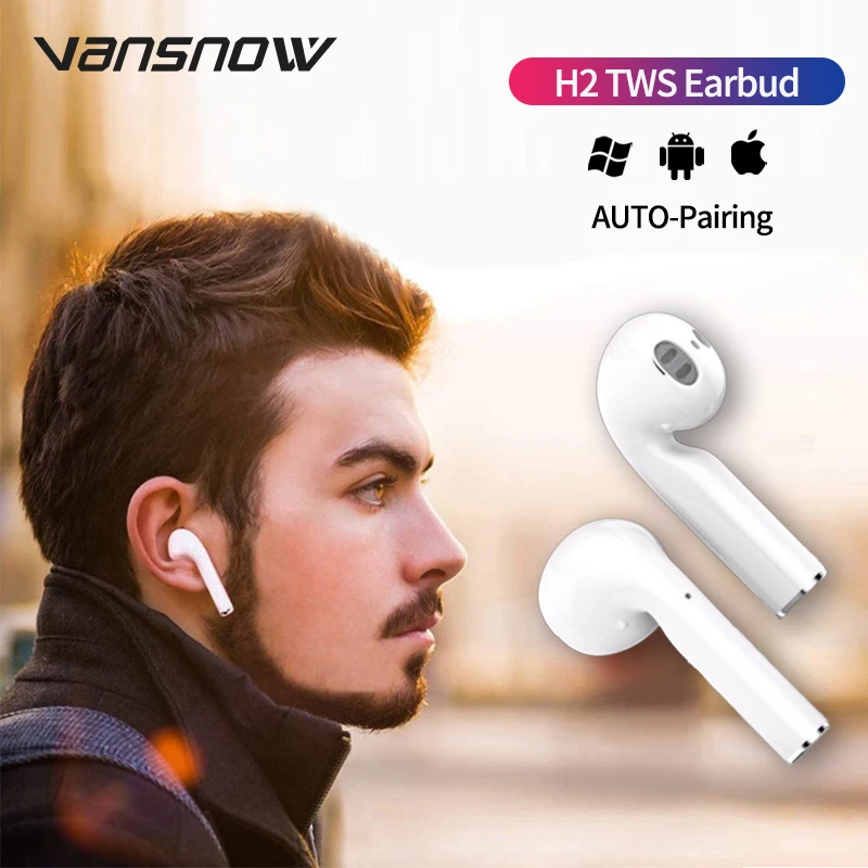 

H2 TWS Wireless Earphones Auto-pairing Bluetooth Headphones Can Touch Control & Battery Display Better Than I7s I9s I12s I9000s