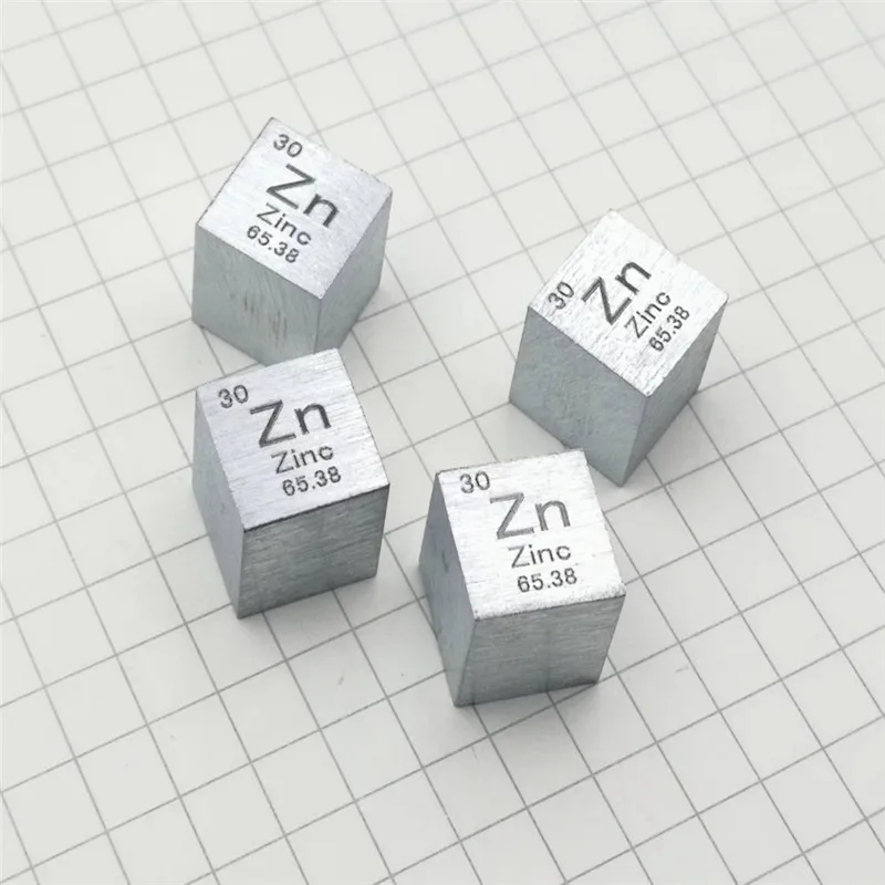 Металл высокой чистоты цинк Таблица куб размер 10 мм Zn 99.995% чистый элемент коллекция подарок украшение
