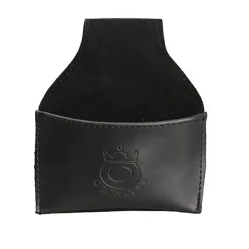 

Black Faux Leather Chalk Holder Pouch with Clip Pool Billiards Snooker Cue For Snooker & Billiard Accessories