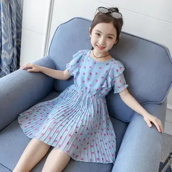 

Children Clothing For Girl Summer Fairy Fashion Princess Dress Chiffon DOT Girls Dresses Child Clothes for 4 5 6 7 8 9 10 years
