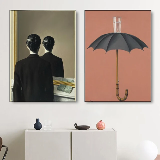 Rene Magritte Surrealism Wall Art Paintings Printed on Canvas 3