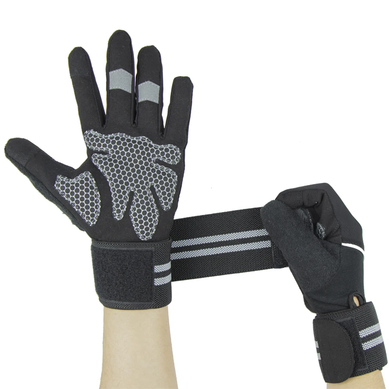 Fitness Trainin Gloves Full-fingered Gloves For Riding Wrist Wrap Workout 