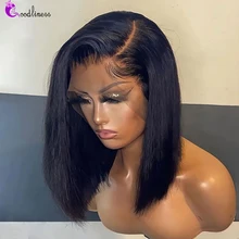 

Short Bob Straight 13X4 Lace Front Wigs Pre Plucked Baby Hair Bob Wig 4x4 Lace Closure Human Hair Wigs For Women