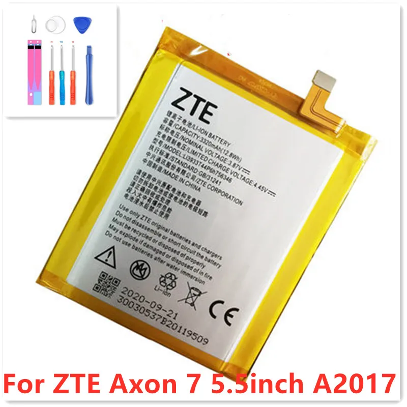

Аккумулятор 5,5 мА · ч, 10 шт./LI3931T44P8H756346 для ZTE Axon 7, 3320 дюйма, A2017, с номером отслеживания + Подарочные инструменты + наклейки