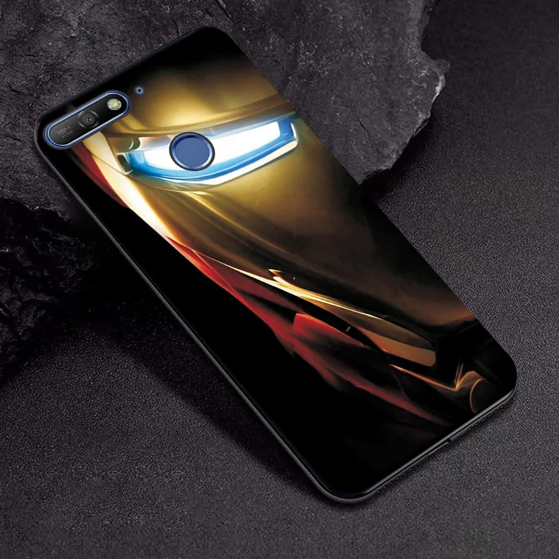 TPUBLK631 Для huawei Honor 7C 8c 8s 8x чехол капитан Марвел Человек-паук черный ТПУ чехол для телефона чехол для huawei Y7 Y6 Y5 Prime Y5 Lite сумка - Цвет: TPUBLK631