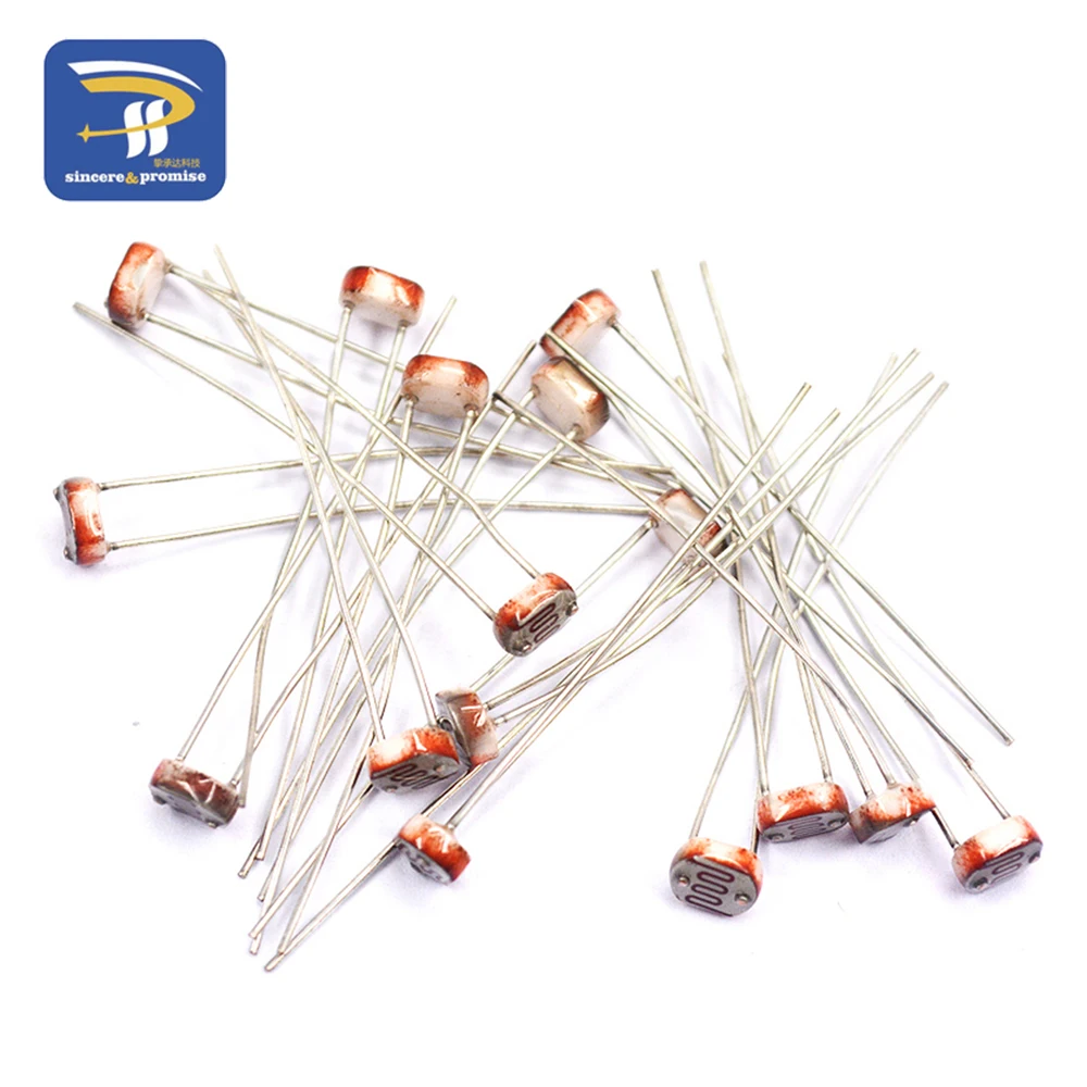 LDR Photo Light Sensitive Resistor Photoelectric Photoresistor 5528 GL5528 5537 5506 5516 5539 For Arduino DIY 20PCS