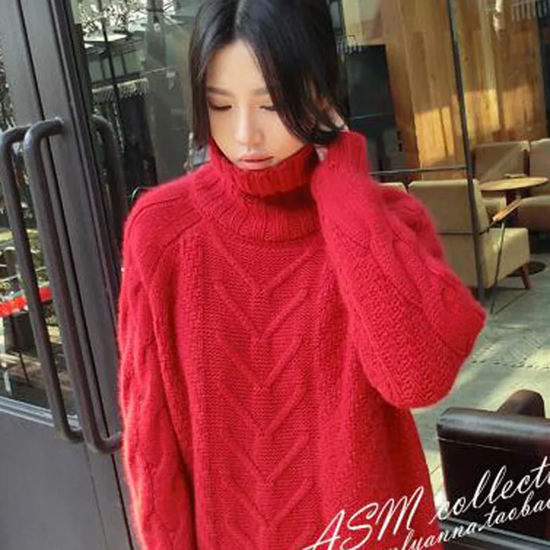 Autumn and winter new cashmere high neck knitted