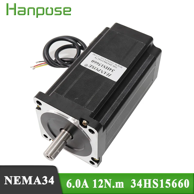 Nema34 шаговый двигатель 86X 156 мм 6A 12N.m 34HS15660 D14 для ЧПУ XYZFor 3D принтер монитор