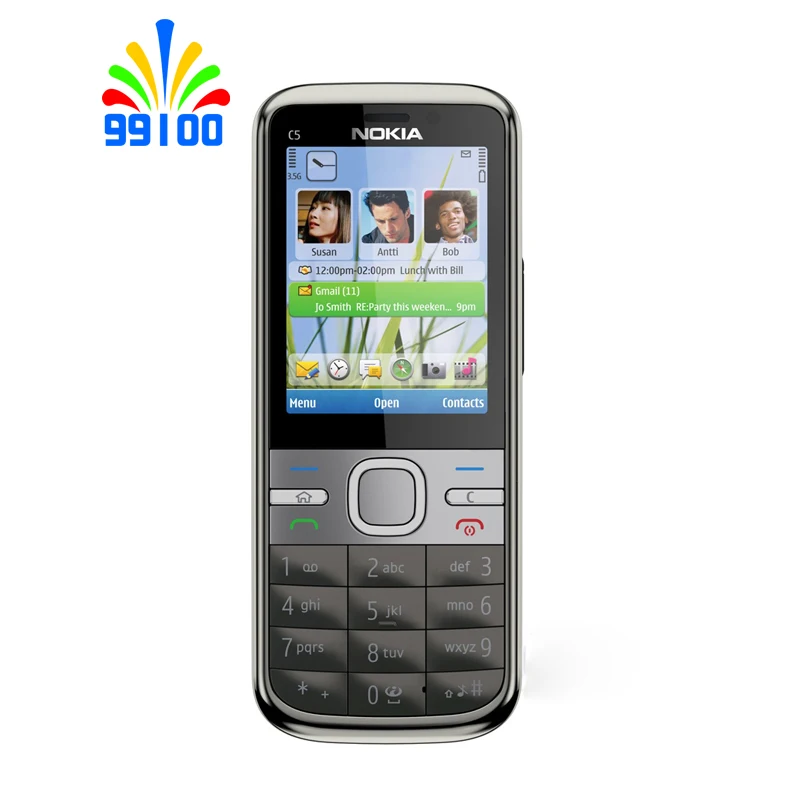 Восстановленный разблокированный сотовый телефон Nokia C5 C5-00 3G GSM/WCDMA (телефон +