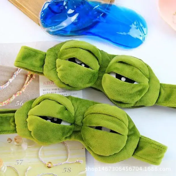

Mumu Good Sad Frog Spoof Eye Patch Frog Facial Expression Package Lunch Break Sleep Eyeshade