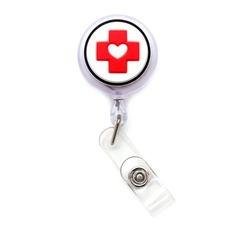 Porta Badge Retrattile a Tema infermieri e medicina 14 Fermacravatta con simbolo medico