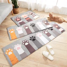 Мультяшный длинный кухонный коврик, коврик для ванной, домашний коврик для входа, Впитывающий Коврик для спальни, гостиной, нескользящий