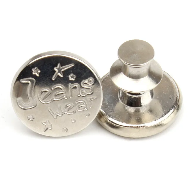 2pcs Snap Fastener Metal Pants Buttons For Clothing Jeans Perfect Fit  Adjust Button Self Increase Reduce