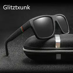 Glitztxunk поляризованные солнцезащитные очки для мужчин ретро брендовый дизайн водительские оттенки Мужские Винтажные Квадратные