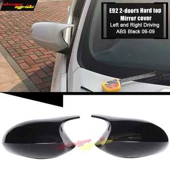 

E92 Hard Top Sedan Side Mirror Cover Cap Add on style For BMW 3 Series M3 Look ABS Gloss Black 1:1 Replacement 1 Pair 2006-2009