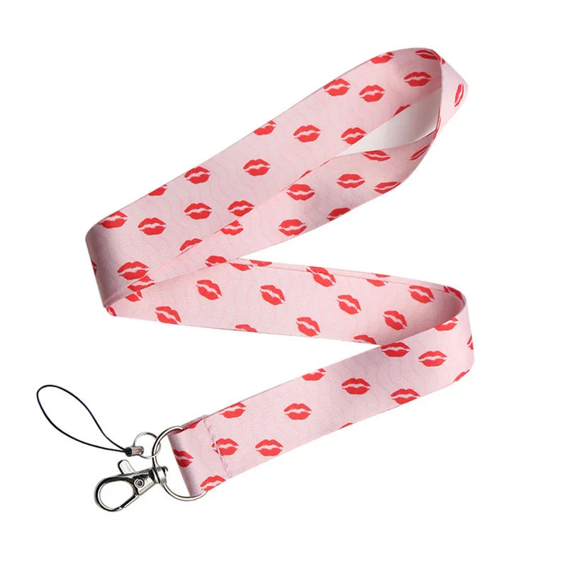 

CA113 Sexy Red Lips Neck Strap Lanyard for keys ID Card Phone Straps USB Badge holder DIY Neck Strap Hang Rope Lariat Lanyard