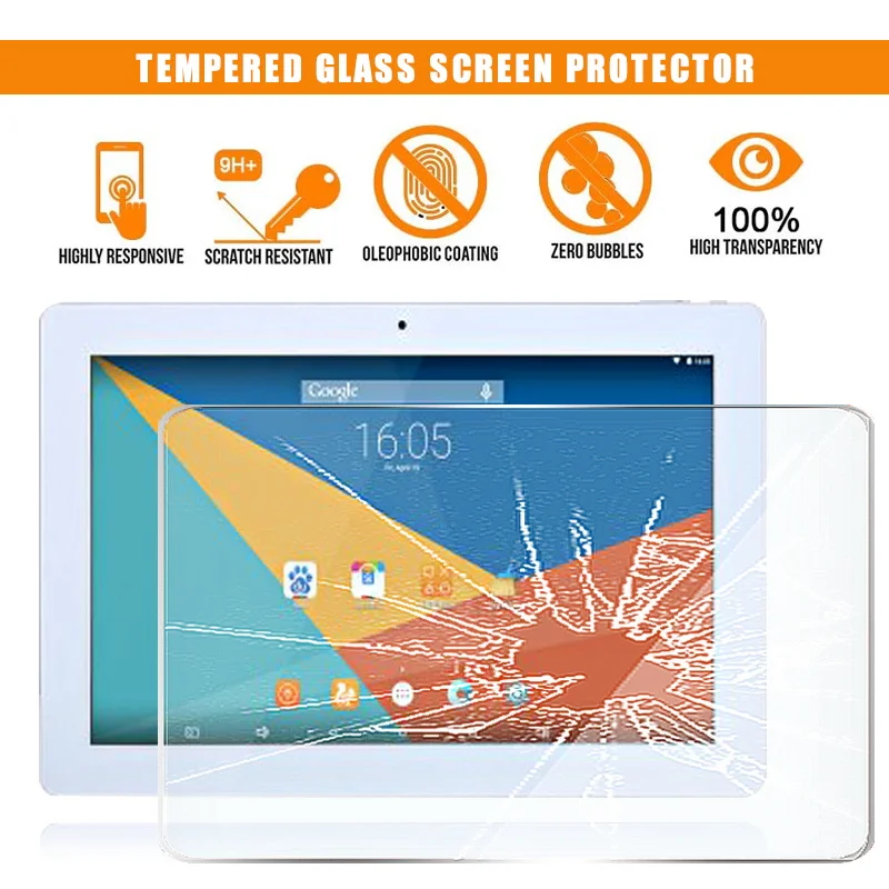 

For Teclast X16 Plus Tablet Tempered Glass Screen Protector 9H Premium Scratch Resistant Anti-fingerprint HD Clear Film Cover