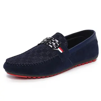 

Fashion flat Shoes Men Spring Loafers Soft mocassin homme Casual Gommino Dress Driving Shoes Plus Size 39-46 chaussure homme