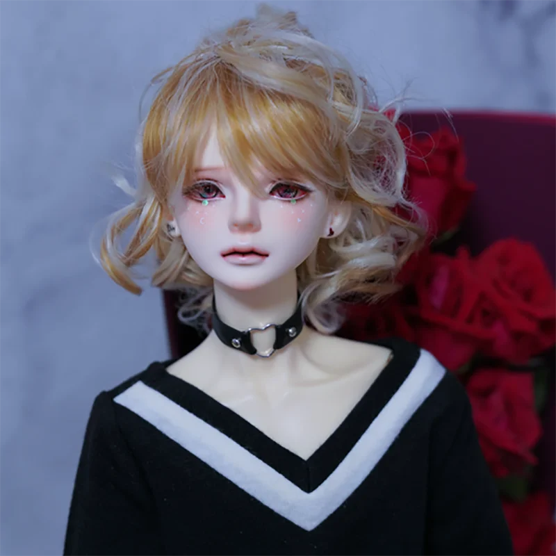 1 Bybrana Bjd кукла льняная Белое золото короткие вьющиеся волосы высокая температура волокна подходит для 1/3 Размер куклы благородный индивидуальный продукт - Цвет: 1