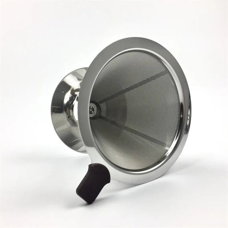 

Coffee Filter 304 Stainless Steel Double Layer Coffee Holder Funnel Baskets Reusable Coffee Filters And Stand Coffee Filter