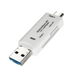 Lecteur de cartes OTG de Type C, multifonctionnel, universel, USB 3.0, Micro USB, Combo à 2 emplacements, TF, SD, pour ordinateur portable 