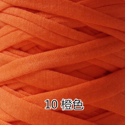210 г/шт. необычная пряжа для ручного вязания, толстая нить для вязания крючком, тканевая пряжа «сделай сам», сумка, ковер, подушка, хлопковая ткань, футболка, пряжа - Цвет: 10 orange