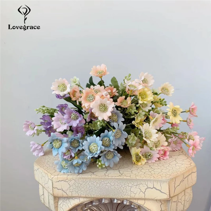 Artificial Silk Flowers Bouquet Fake Daisy Bunch Floral Home Wedding Party Decor Home Decor Home Garden