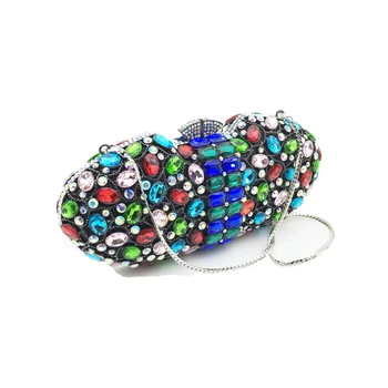 

Fashion women evening party bag bridal wedding African diamond elegant clutches hollow out classical crystal bag purses