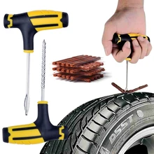 Kit d'outils de réparation de pneus de voiture avec bandes en caoutchouc, ensemble de bouchons de clous pour crevaison de pneus, pour camion et moto