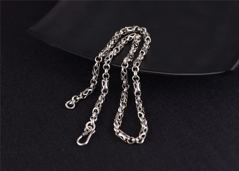 V.YA, 5 мм, цепочка для мужчин и женщин, 925 пробы, серебряное ожерелье, подвеска, Винтажные Ювелирные изделия, тайское серебряное ожерелье